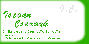 istvan csermak business card